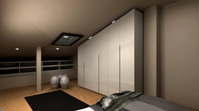 ÇATI EĞİMLİ GİYSİ DOLABI