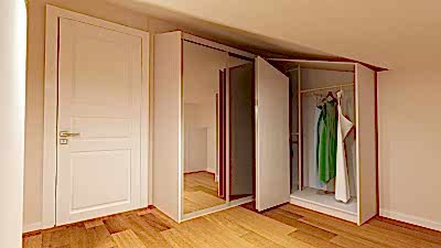 ÇATI EĞİMLİ GİYSİ DOLABI