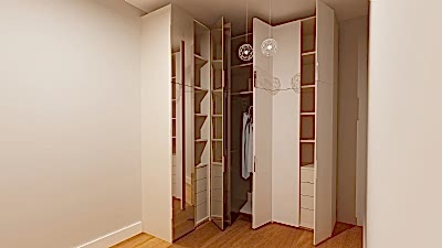 KATLANIR KAPAKLI GİYSİ DOLABI